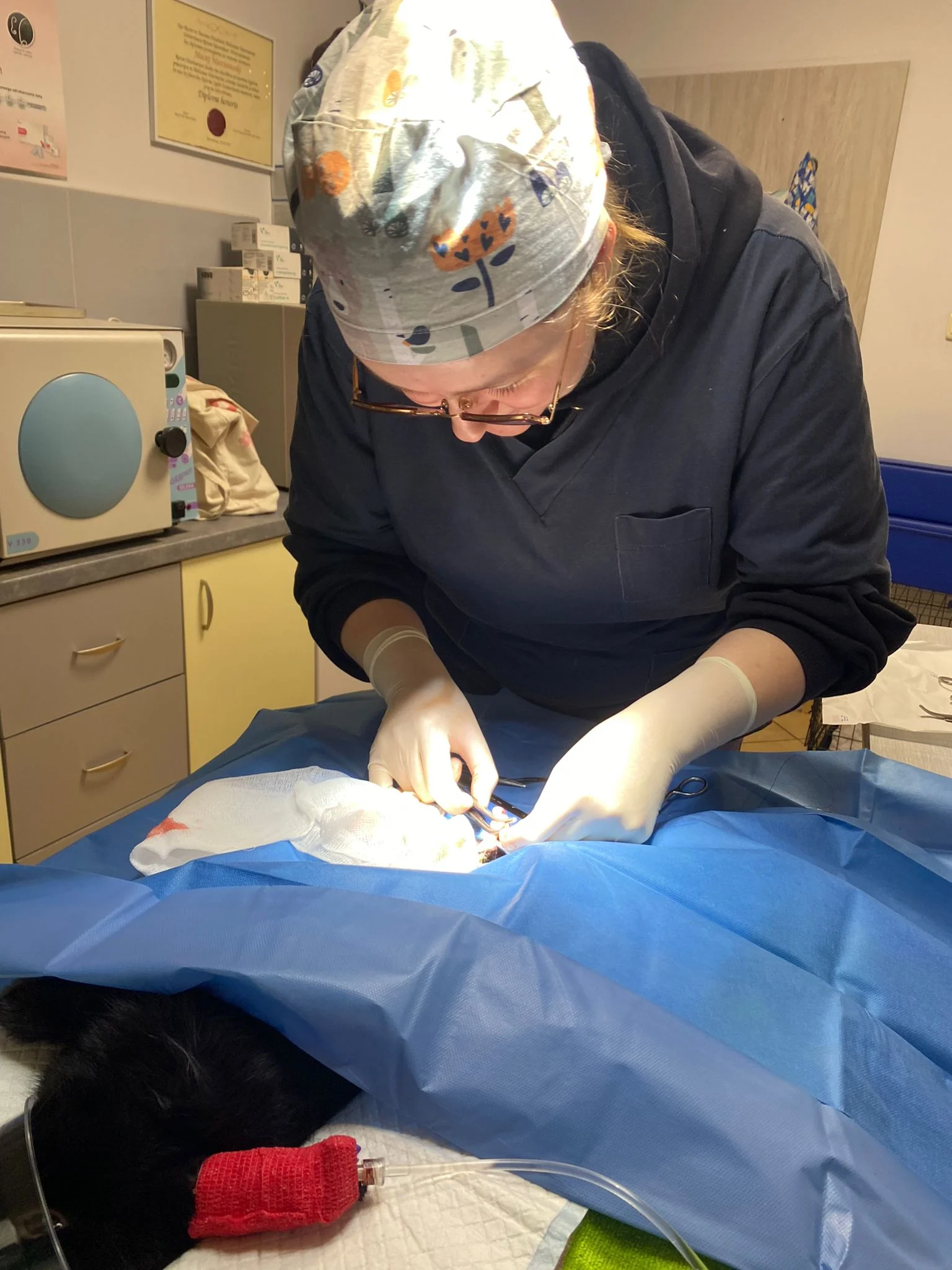 Julia podczas zabiegu
